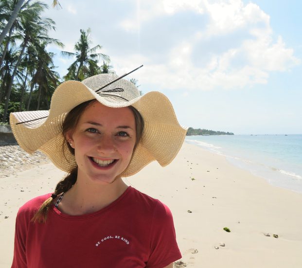 Lydia Siebenga, owner of Grow with the Flow Yoga in Belleville, on the beach.