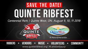 Poster for Quinte ribfest in Bay of Quinte