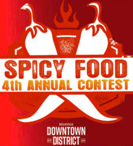 Poster for spicy food contest in Belleville, Bay of Quinte