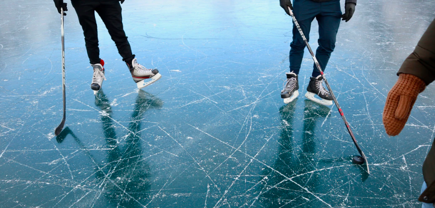 people skating on ice