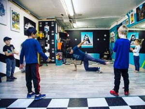 Dance Instructor showing youth dancers how to dance