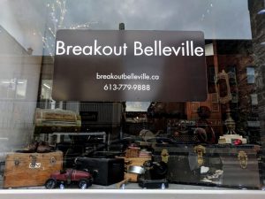 Breakout Belleville window sign