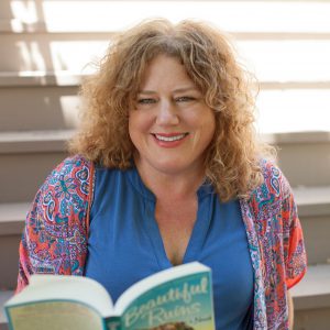 Shelley Wallace holding book